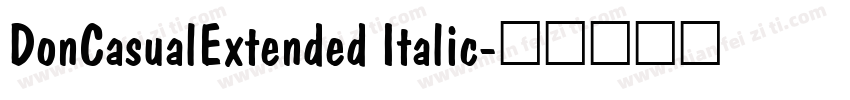 DonCasualExtended Italic字体转换